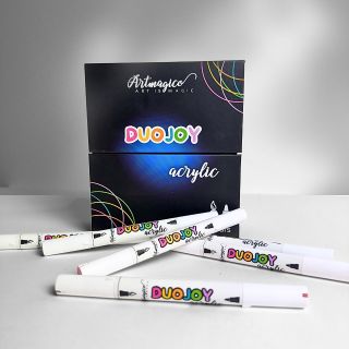 Duojoy akrylové markery – 2 hroty v jednom, 30 žiarivých farieb a použitie na papier, drevo, plast aj sklo. Rýchle...